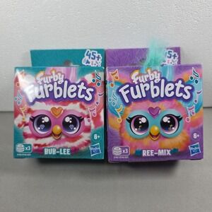 Furby Furblets BUB-LEE & REE-MIX Mini Friend Electronic Plush Toys Set
